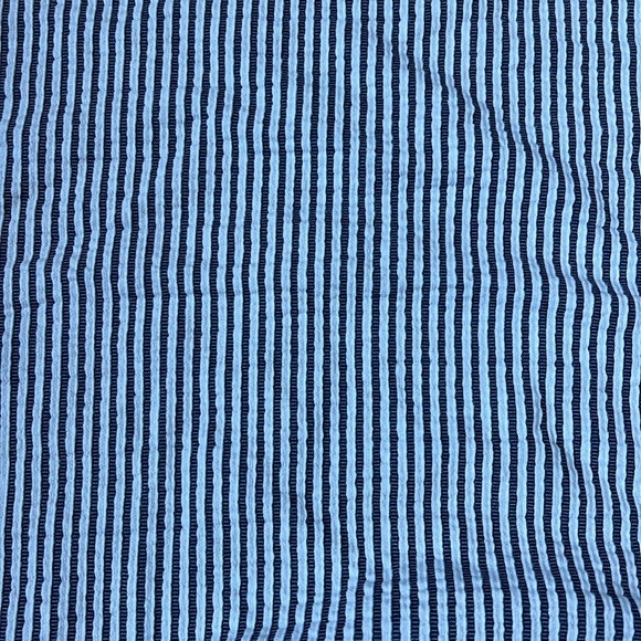 Michael Kors Blue Seersucker Striped Blouse - Picture 3 of 6